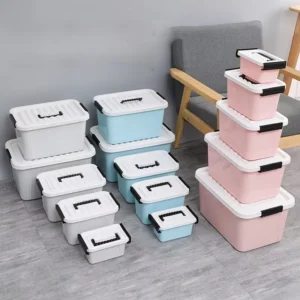 Large Capacity Stackable Plastic Storage Boxes